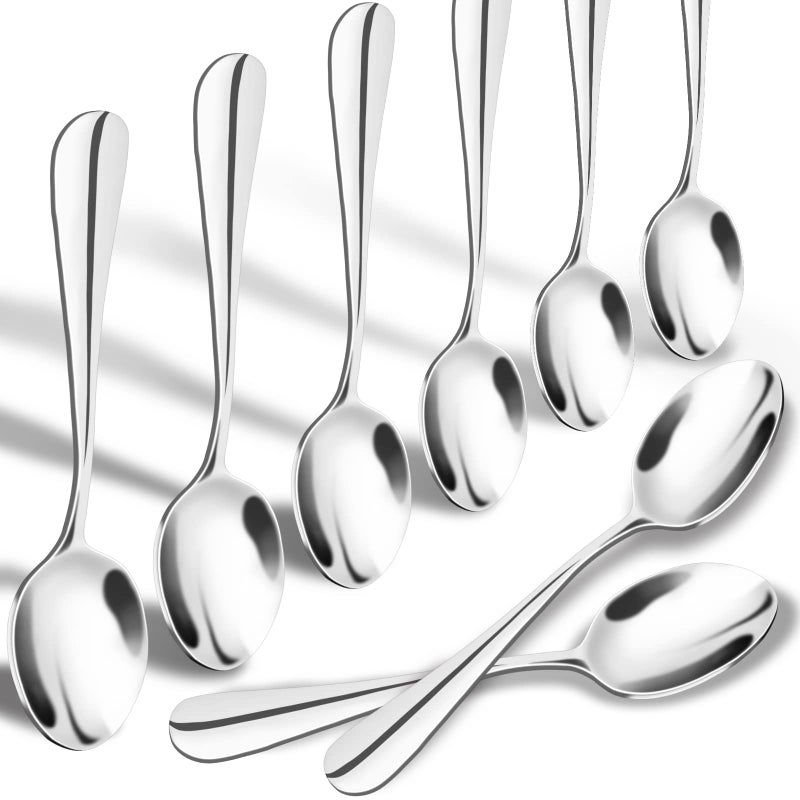 SONGZIMING Demitasse Espresso Spoons, Mini Coffee Spoon, 18/10 Stainless Steel Small Spoons for Dessert, Tea,Set of 8 - Image 1